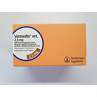 Жевательные таблетки Boehringer Ingelheim Vetmedin Ветмедин 2,5 мг для лечения сердечно-сосудистой недостаточности у собак, 10 таб