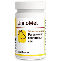 Таблетки Dolfos UrinoMet УриноМет для регулирования кислотности мочи у собак, 60 таб