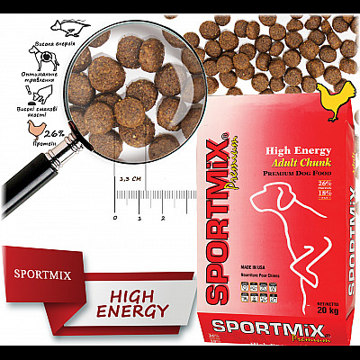 Сухий корм для собак Sportmix DOG High Energy Adult Chunk 20 кг