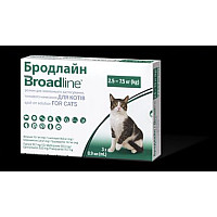 Boehringer Ingelheim Бродлайн – капли от блох, клещей и гельминтов для кошек и котят от 7-недельного возраста и весом от 2,5 до 7,5 кг. - 1 пипетка