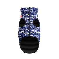 Курточка для собак WAUDOG Clothes с рисунком "Бэтмен бело-голубой", L65, В 87-90 см, С 60-65 см