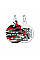 Адресник для собак та котів персоналізований металевий WAUDOG Smart ID з QR паспортом, M, малюнок "Камо сірий", коло, Д 30 мм