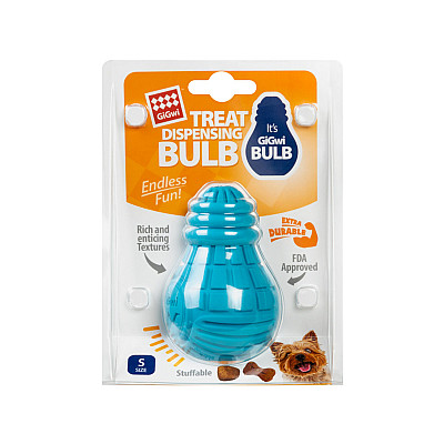 Игрушка для собак Лампочка резиновая GiGwi Bulb Rubber, резина, S, голубая