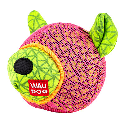 Игрушка для собак WAUDOG Fun, "Медведь", Ш 12 см, Д 11 см розовый