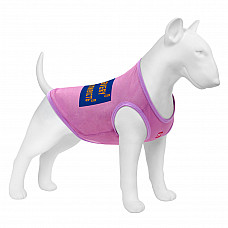 Майка для собак WAUDOG Clothes малюнок "Сміливість", сітка, XS, B 26-29 см, C 16-19 см рожевий