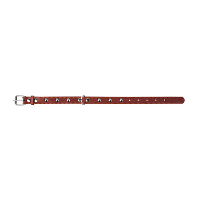 Ошейник &Cot;CoLLaR двойной с украшениями (ширина 14мм, длина 27-35см) коричневый
