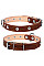 Ошейник &Cot;CoLLaR двойной с украшениями (ширина 14мм, длина 27-35см) коричневый