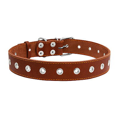 Ошейник "CoLLaR" безразмерный (ширина 35мм, длина 69см) коричневый
