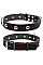 Ошейник "CoLLaR" одинарный с украшениями (ширина 35мм, длина 48-63см) черный