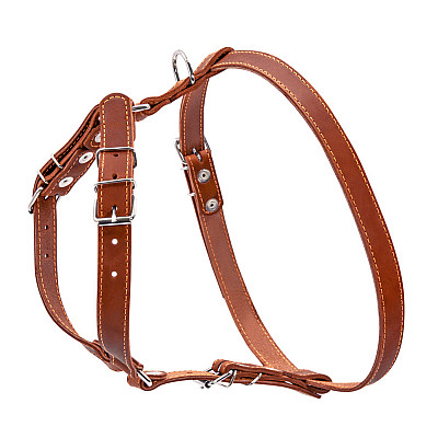 Шлей "CoLLaR" одинарная для малых и средних собак (ширина 20мм, А:40-56см, В:57-65см) коричневый