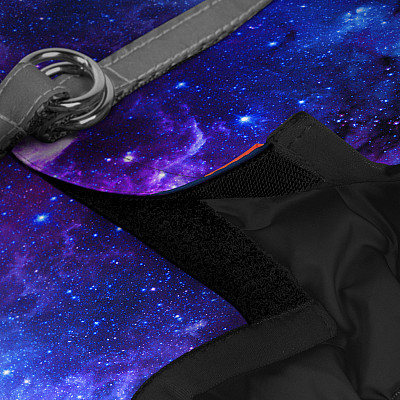 Шлея для собак м'яка WAUDOG Clothes з QR-паспортом, малюнок "NASA21", XS2 B 28-31 см, C 20-22 см