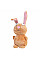 Іграшка для собак Кролик з пищалкою GiGwi Plush, плюш, 16 см