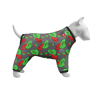 Вітровка для собак WAUDOG Clothes, малюнок "Калина", M35, В 59-62 см, С 37-40 см