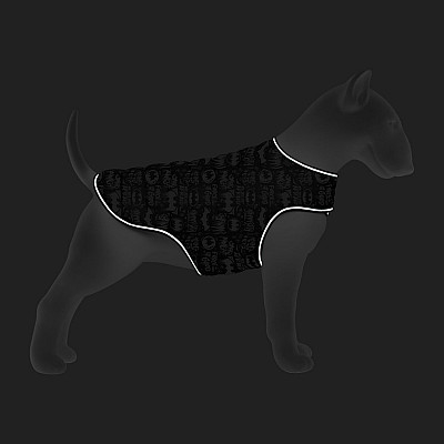 Курточка-накидка для собак WAUDOG Clothes, рисунок "Бэтмен бело-голубой", L, А 41 см, B 58-70 см, С 42-52 см