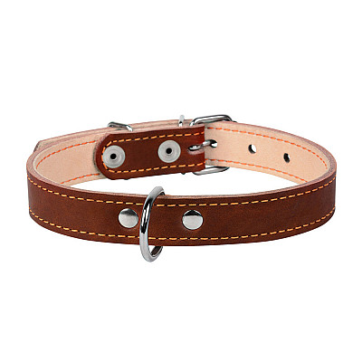 Ошейник "CoLLaR" двойной (ширина 20мм, длина 32-40см) коричневый