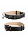 Нашийник для собак шкіряний WAUDOG Soft з QR паспортом, металічні прикраси, Ш 35 мм, Дов 57-71 см