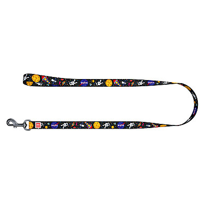 Повідець для собак нейлоновий WAUDOG Nylon, малюнок "NASA", Ш 25 мм, Дов 122 см