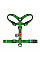 Шлея для собак анатомічна H-подібна WAUDOG Nylon з QR-паспортом, малюнок "Етно зелений", пластиковий фастекс, S, Ш 15 мм, A 30-40, B 30-50