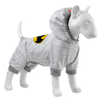 Комбінезон для собак WAUDOG Clothes малюнок "Бетмен лого", софтшелл, S32, B 42-47 см, С 28-33 см