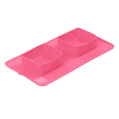 Миска складная WAUDOG Silicone,385х230х50 мм розовый