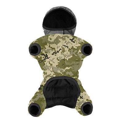 Комбінезон для собак WAUDOG Clothes, малюнок "Мілітарі", L55, В 77-79 см, С 47-50 см