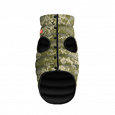 Курточка для собак WAUDOG Clothes, малюнок "Мілітарі", M45, В 61-65 см, С 38-42 см