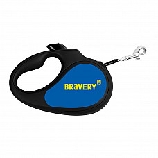 Повідець-рулетка для собак WAUDOG R-leash, малюнок "Сміливість", XS, до 12 кг, 3 м, світловідбиваюча стрічка чорний