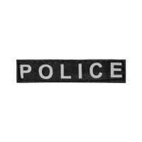 Змінний надпис "Dog Extreme" "POLICE" великий для шлеї "POLICE" 3-4 розміру чорний