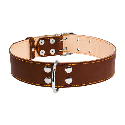 Ошейник "CoLLaR" двойной (ширина 45мм, длина 56-68см) коричневый