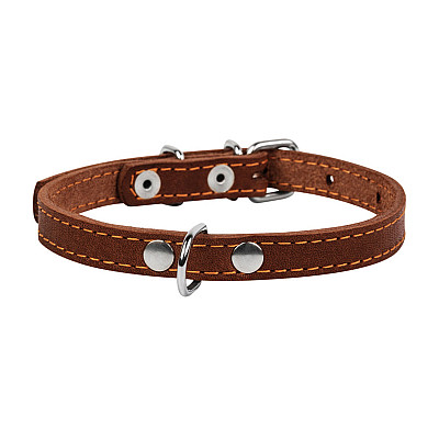 Ошейник &Cot;CoLLaR одинарный (ширина 12мм, длина 24-32см) коричневый