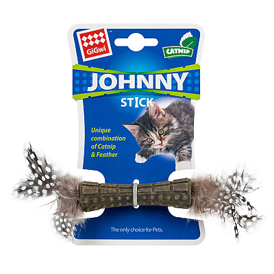 Іграшка для котів спресованного котяча м'ята з пір'ям GiGwi Catnip, перо, котяча м'ята, 8 см