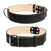 Ошейник "CoLLaR" двойной (ширина 45мм, длина 56-68см) черный