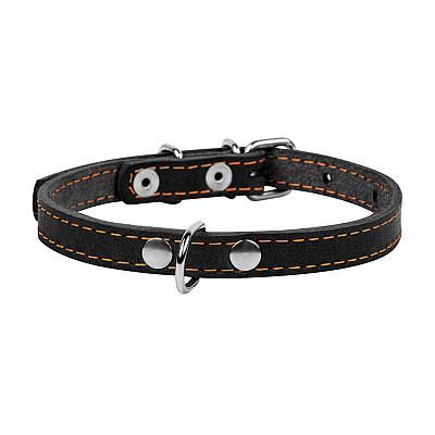 Ошейник &Cot;CoLLaR одинарный (ширина 12мм, длина 24-32см) черный