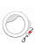 Поводок-рулетка для собак WAUDOG R-leash, круглая, XS-M, до 40 кг, 2,9 м, светоотражающая лента белый