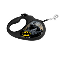 Повідець-рулетка для собак WAUDOG R-leash, малюнок "Бетмен Чорний", M, до 25 кг, 5 м, світловідбиваюча стрічка чорний