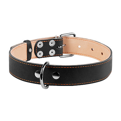 Ошейник "CoLLaR" двойной (ширина 35мм, длина 48-63см) черный