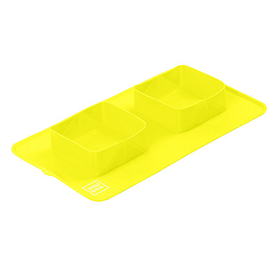 Миска складная WAUDOG Silicone,385х230х50 мм желтый