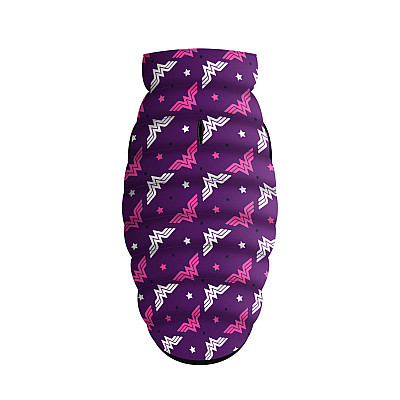 Курточка для собак WAUDOG Clothes з малюнком "Диво-жінка фіолет", XS22, В 33-36 см, С 19-22 см