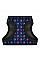 Шлея для собак м'яка WAUDOG Clothes з QR паспортом, малюнок "Бетмен червоно-блакитний", S1, В 40-45 см, С 29-31 см