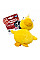 Игрушка для собак Утка с пищалкой GiGwi Plush, плюш, искусственное/ткань, МТХ, 11 см