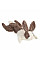 Іграшка для собак Заєць, шкурка з пищалкою GiGwi Plush, текстиль, 47 см