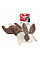 Іграшка для собак Заєць, шкурка з пищалкою GiGwi Plush, текстиль, 47 см