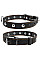 Ошейник "CoLLaR" одинарный с украшениями (ширина 25мм, длина 38-50см) черный