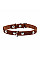 Ошейник &Cot;CoLLaR одинарный с украшениями (ширина 14мм, длина 27-35см) коричневый