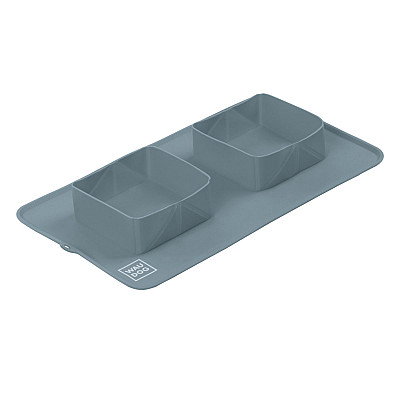 Миска складная WAUDOG Silicone,385х230х50 мм серый