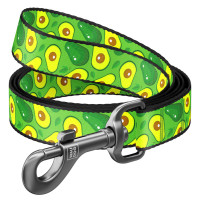 Поводок для собак нейлоновый WAUDOG Nylon, рисунок "Авокадо", Ш 15 мм, Длин 122 см
