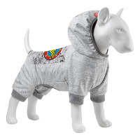 Комбинезон для собак WAUDOG Clothes рисунок "Чудо-женщина комикс", софтшелл, L50, B 65-72 см, С 42-48 см