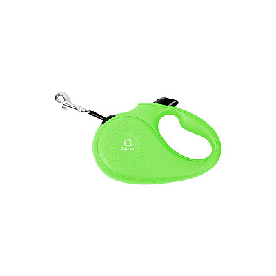 Поводок-рулетка CoLLaR для собак, размер XS, 12 кг, 3 м, лента салатовая