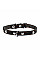Ошейник &Cot;CoLLaR одинарный с украшениями (ширина 14мм, длина 27-35см) черный