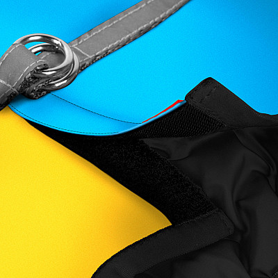 Шлея для собак м'яка WAUDOG Clothes з QR паспортом, "Colors of freedom", XS2, В 28-31 см, С 20-22 см